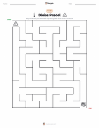 Blaise Pascal printable worksheet preview