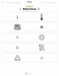 Blaise Pascal printable worksheet preview