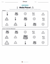 Blaise Pascal printable worksheet preview