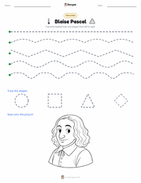 Blaise Pascal printable worksheet preview