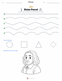 Aperçu de la feuille de travail imprimable Blaise Pascal