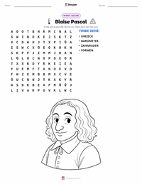 Blaise Pascal druckbare Arbeitsblatt Vorschau