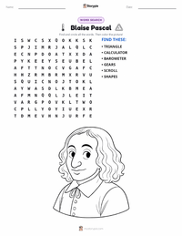 Blaise Pascal printable worksheet preview