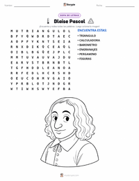 Vista previa de la hoja de trabajo imprimible de Blaise Pascal