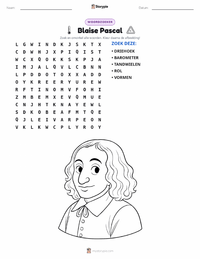 Blaise Pascal afdrukbare werkblad voorbeeld
