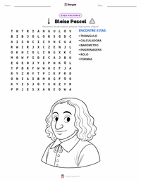Prévia da folha de atividades imprimível Blaise Pascal