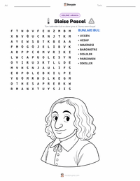 Blaise Pascal yazdırılabilir çalışma sayfası önizlemesi