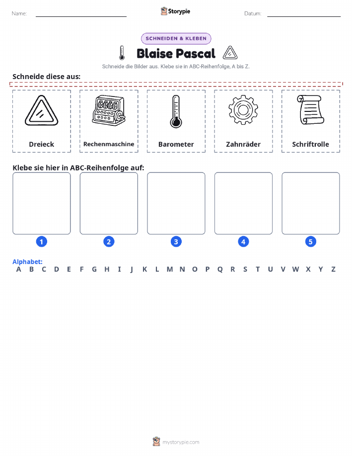 Schneiden & Einfügen Alphabet