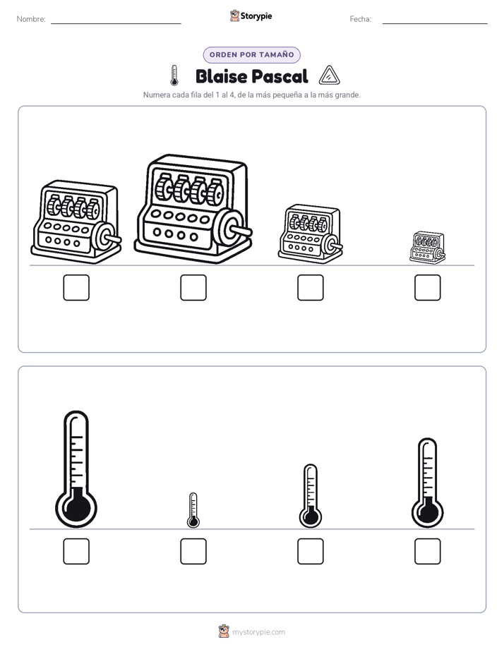 Orden de Tamaños