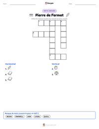 Aperçu de la feuille de travail imprimable Pierre de Fermat