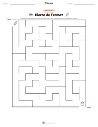 Pierre de Fermat druckbare Arbeitsblatt Vorschau