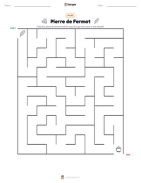 Pierre de Fermat printable worksheet preview