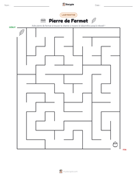 Aperçu de la feuille de travail imprimable Pierre de Fermat