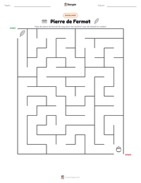 Pierre de Fermat afdrukbare werkblad voorbeeld