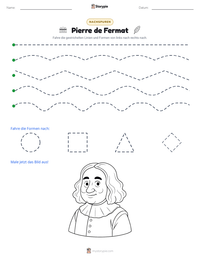 Pierre de Fermat druckbare Arbeitsblatt Vorschau