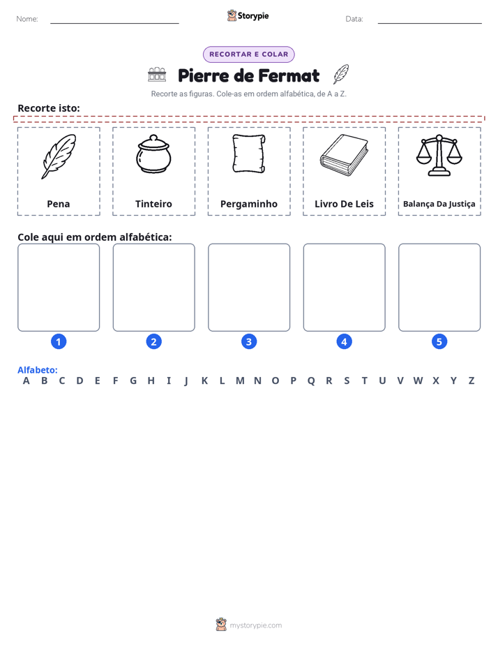 Recortar & Colar Alfabeto