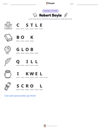 Robert Boyle printable worksheet preview