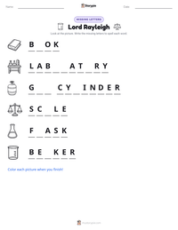 Lord Rayleigh printable worksheet preview