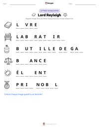 Aperçu de la feuille de travail imprimable Lord Rayleigh