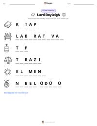 Lord Rayleigh yazdırılabilir çalışma sayfası önizlemesi
