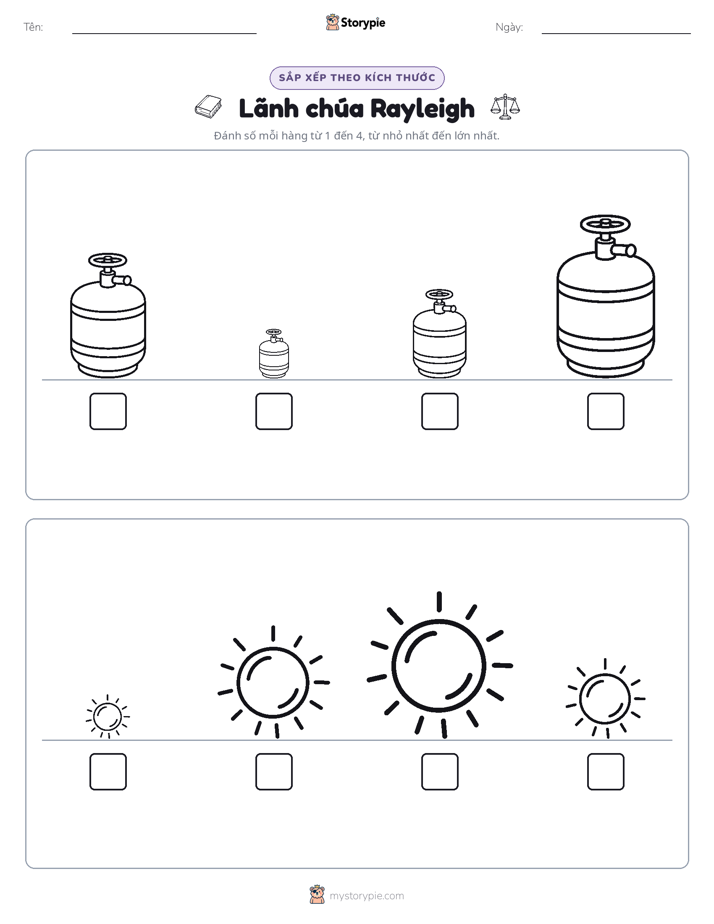 Thứ Tự Kích Thước