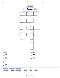 Sonar printable worksheet preview