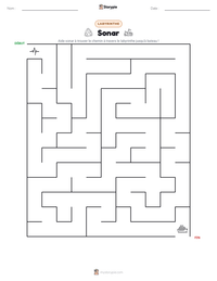 Aperçu de la feuille de travail imprimable Sonar