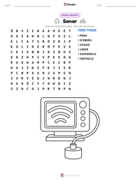 Sonar printable worksheet preview
