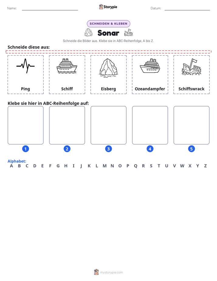 Schneiden & Einfügen Alphabet