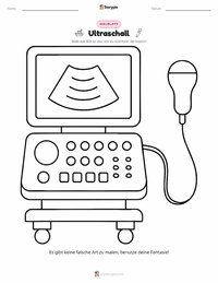 Ultraschall druckbare Arbeitsblatt Vorschau