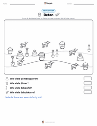Beton druckbare Arbeitsblatt Vorschau