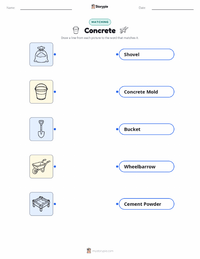 Concrete printable worksheet for kids