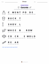 Concrete printable worksheet preview