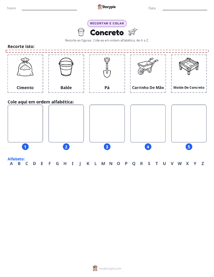 Recortar & Colar Alfabeto