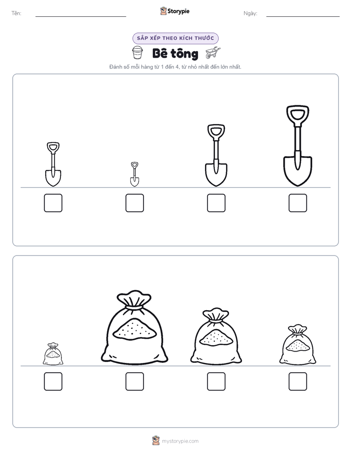 Thứ Tự Kích Thước