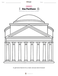 Das Pantheon druckbare Arbeitsblatt Vorschau