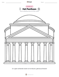 Het Pantheon afdrukbare werkblad voorbeeld