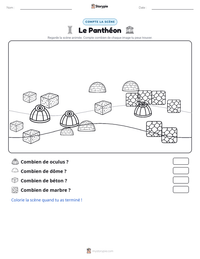 Aperçu de la feuille de travail imprimable Le Panthéon