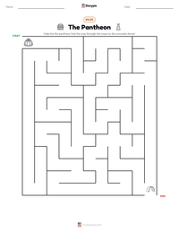 The Pantheon printable worksheet preview