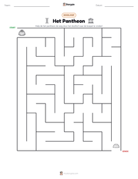 Het Pantheon afdrukbare werkblad voorbeeld