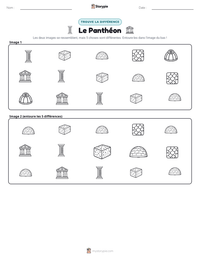 Aperçu de la feuille de travail imprimable Le Panthéon