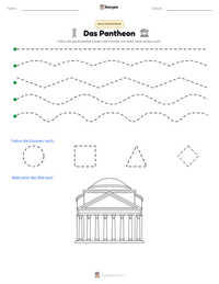 Das Pantheon druckbare Arbeitsblatt Vorschau
