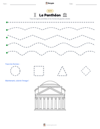 Aperçu de la feuille de travail imprimable Le Panthéon