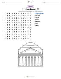 Prabaca lembar kerja cetak Pantheon
