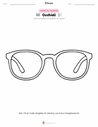 Pagina da colorare di Occhiali per bambini