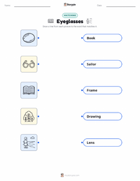 Eyeglasses printable worksheet preview