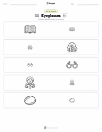 Eyeglasses printable worksheet preview
