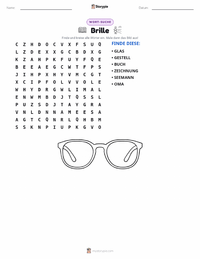 Brille druckbare Arbeitsblatt Vorschau
