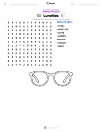 Aperçu de la feuille de travail imprimable Lunettes