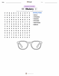 Podgląd drukowalnego arkusza ćwiczeń Okulary